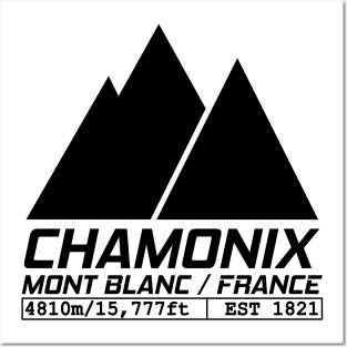 Chamonix Ski Resort Mont Blanc France Posters and Art